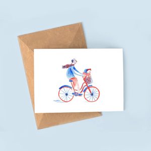 Desenho 'Bicicleta pai e filho'