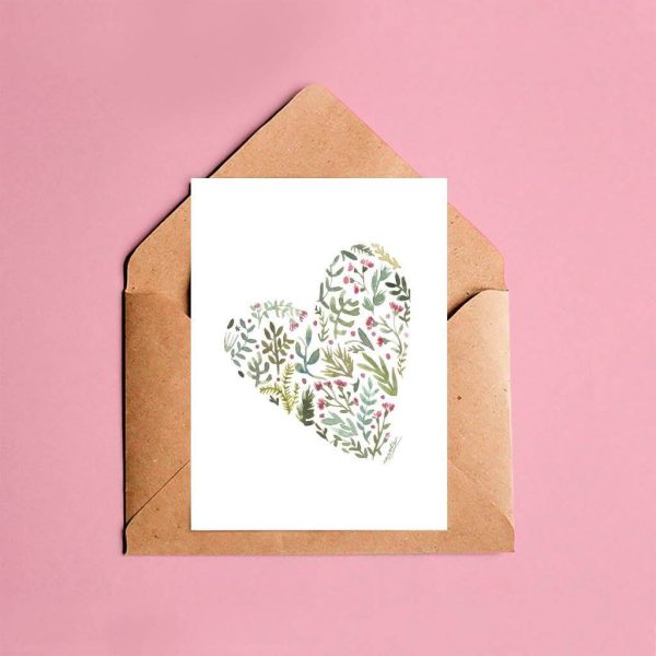Ilustração 'Coração florido'