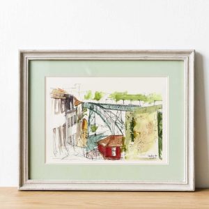 Art print 'Porto . Escadas dos Guindais de dia'