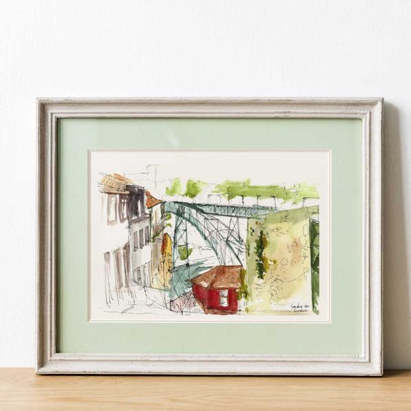 Art print 'Porto . Escadas dos Guindais de dia'