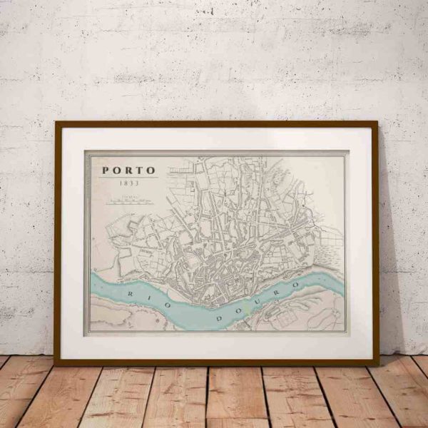 Mapa vintage do Porto (a cidade em 1833)