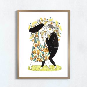 Ilustração art print 'Casal a dançar'