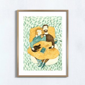 Ilustração 'Casal em casa'