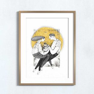 Ilustração art print 'Pequena família'