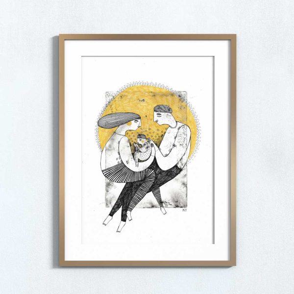 Ilustração art print 'Pequena família'