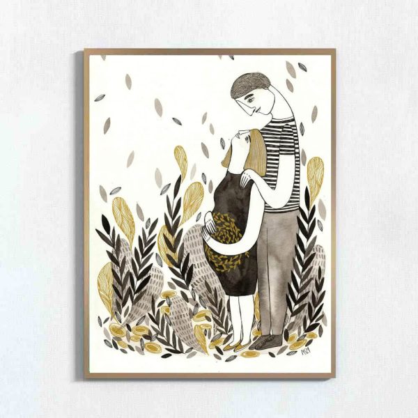 Ilustração art print 'Quando dois se tornam três'