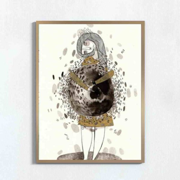 Ilustração art print 'Agarrar o mundo'