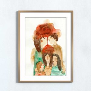Ilustração art print 'Família de 5'