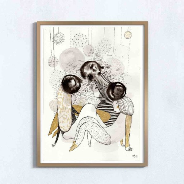 Ilustração art print 'Trio'