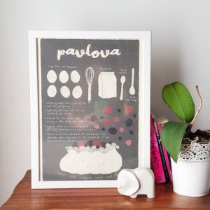 Gulosa 'Pavlova' receita ilustrada