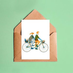 Desenho 'Bicicletas em casal'
