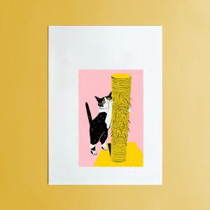 Art Print 'Life with a Cat . Manicure'