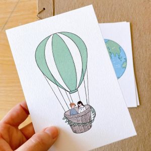 Postal 'Balão de Ar . Air Ballon'