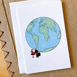 Postal 'Vamos conhecer o mundo . Let’s travel the world'