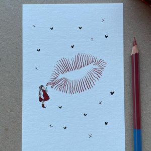 Postal 'Beijo . Sweet kiss'
