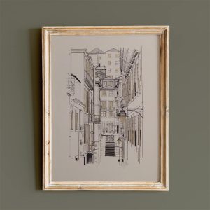 Desenho 'Rua da Ponte nova no Porto'
