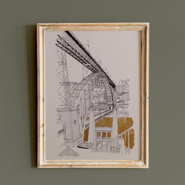 Desenho 'Ponte Luís I - Pilares no Porto'