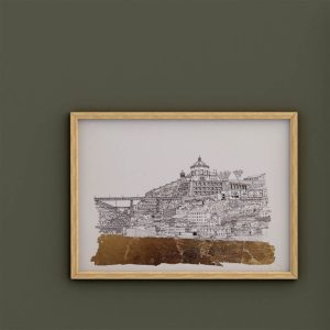 Porto: desenho 'Ponte Luís I - Vista rio'