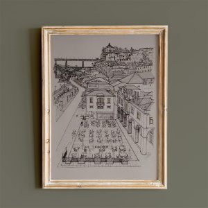 Desenho 'Cais de Gaia' no Porto