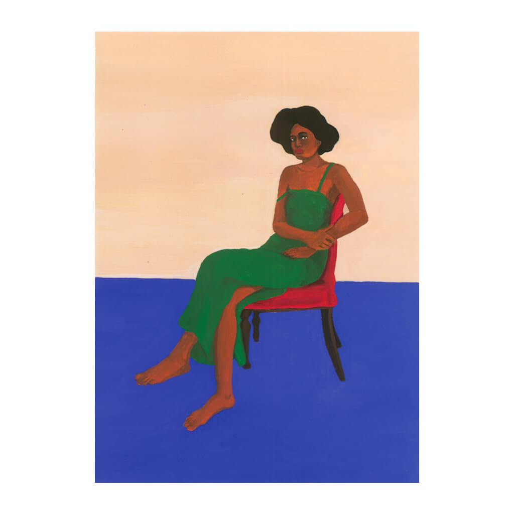 Karla Ruas > ilustração Mulher de vestido verde