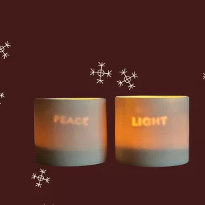 Suportes para velas em porcelana