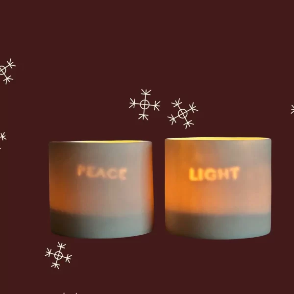 Suportes para velas em porcelana